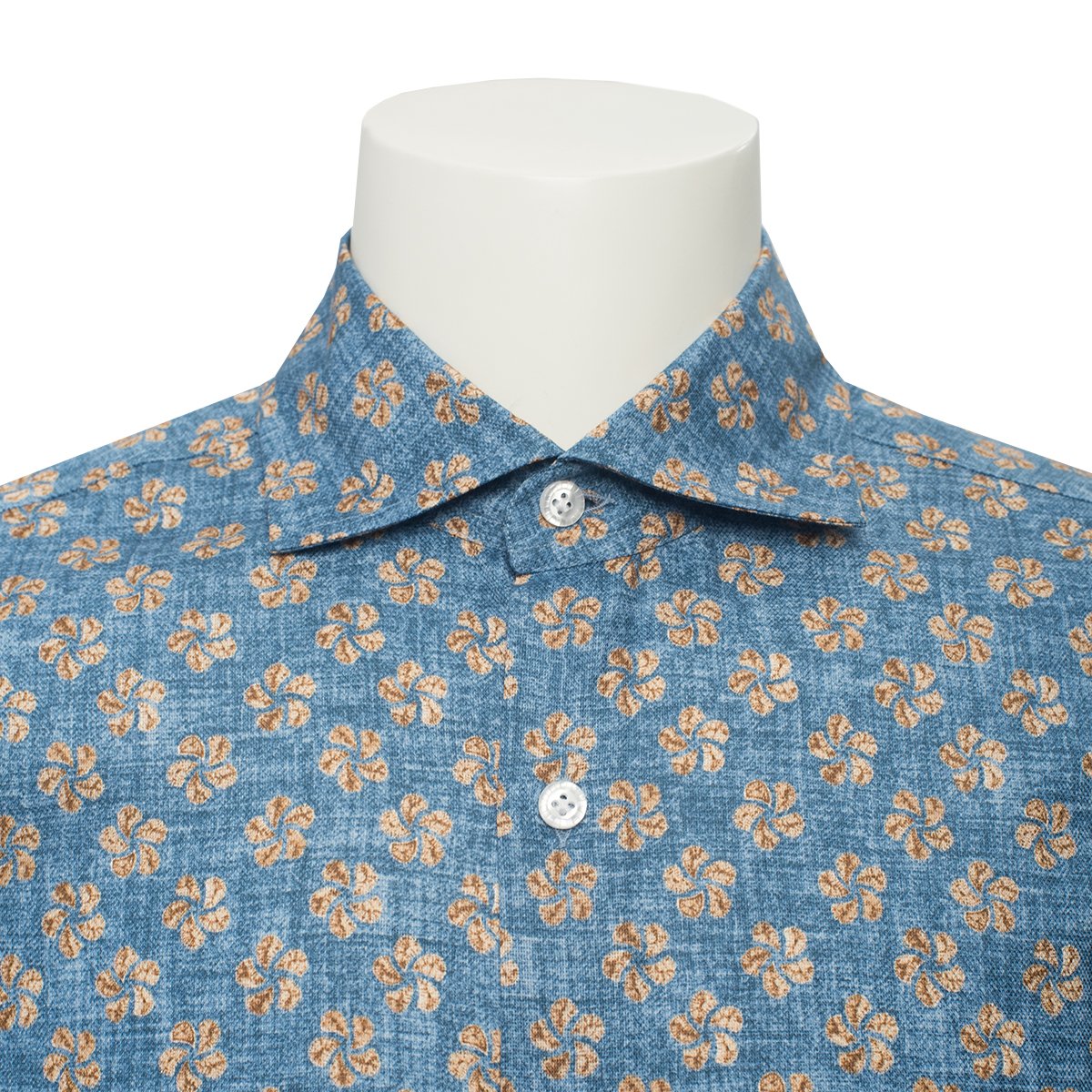 Рубашка из хлопка с флористическим рисунком