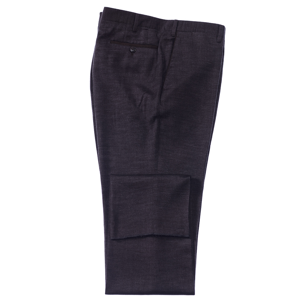Шелковые брюки темно-серого оттенка с прорезными карманами