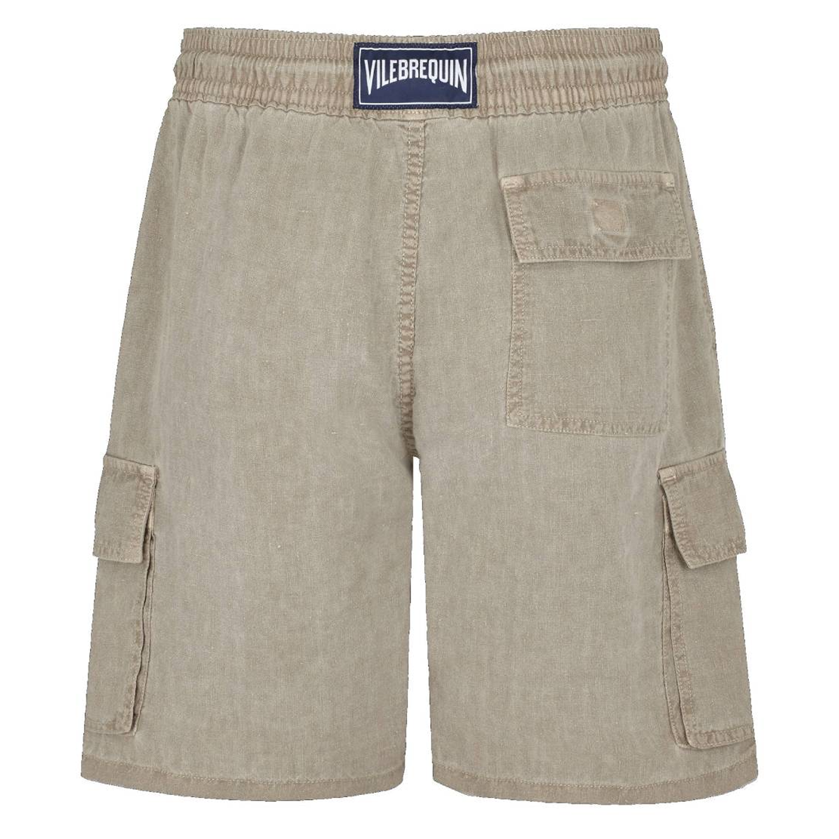 Мужские Льняные Шорты Бермуды с Карманами Карго