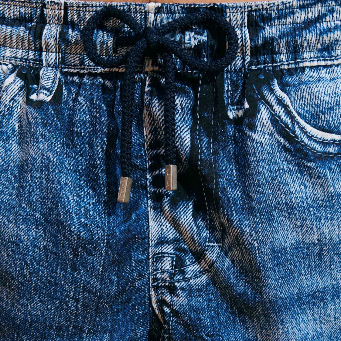 Мужские Плавательные Шорты из Эластичной Ткани Denim