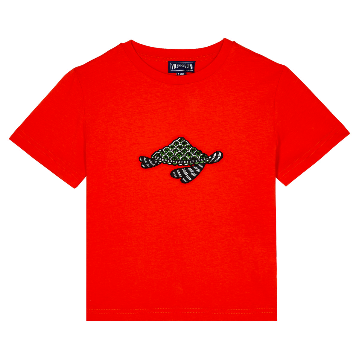 Хлопковая Футболка Для Мальчиков Turtle Swim Embroidery